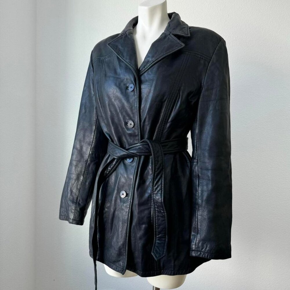Nine West Women's Black Leather Jacket